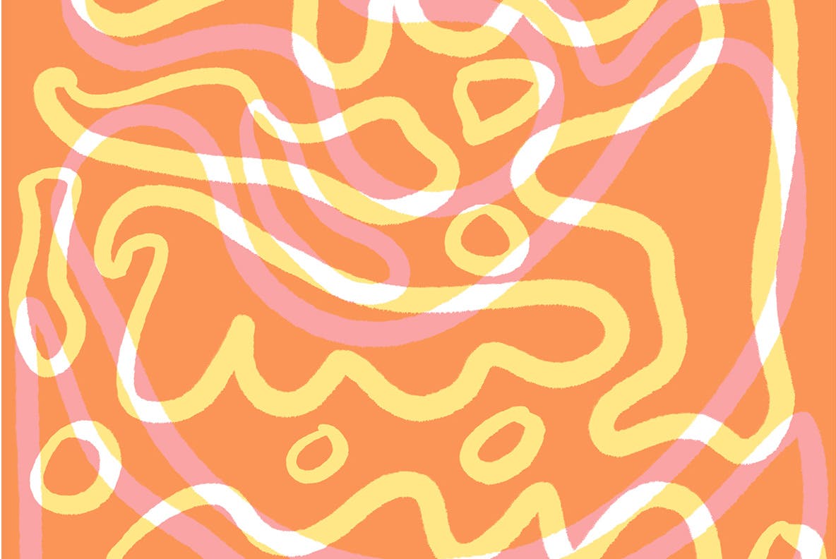 高清水彩笔描绘线条大洋岛精选背景素材 Soft Air Spray – Background patterns插图4