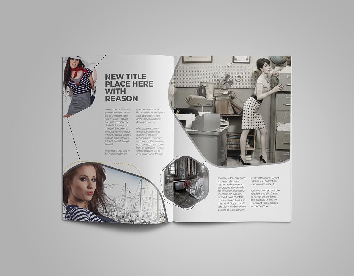 潮流时尚第一素材精选杂志排版设计InDesign模板 InDesign Magazine Template插图(12)