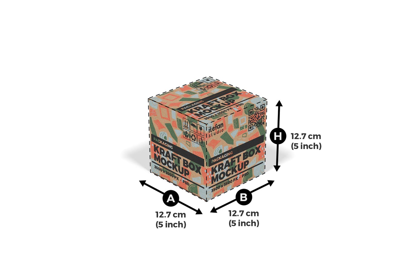 牛皮纸包装盒蚂蚁素材精选模板v3 Kraft Box Mockup – Packaging Vol 3插图(1)