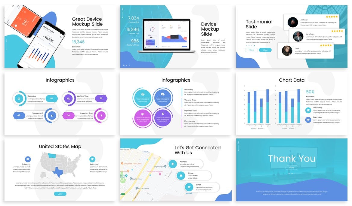 互联网科技公司简介第一素材精选谷歌演示模板 iTech – Technology Google Slides Template插图(3)