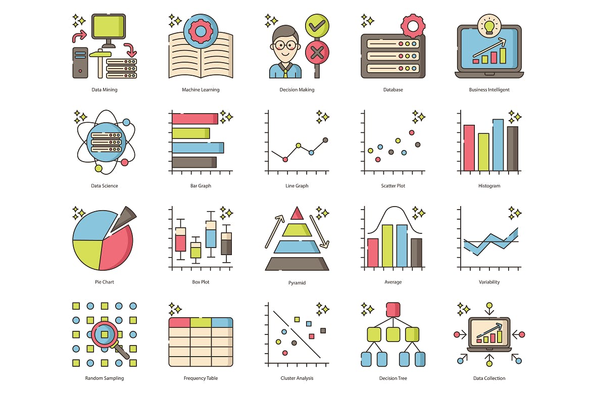 80枚数据分析主题矢量蚂蚁素材精选图标 Data Analytics Icons插图(1)