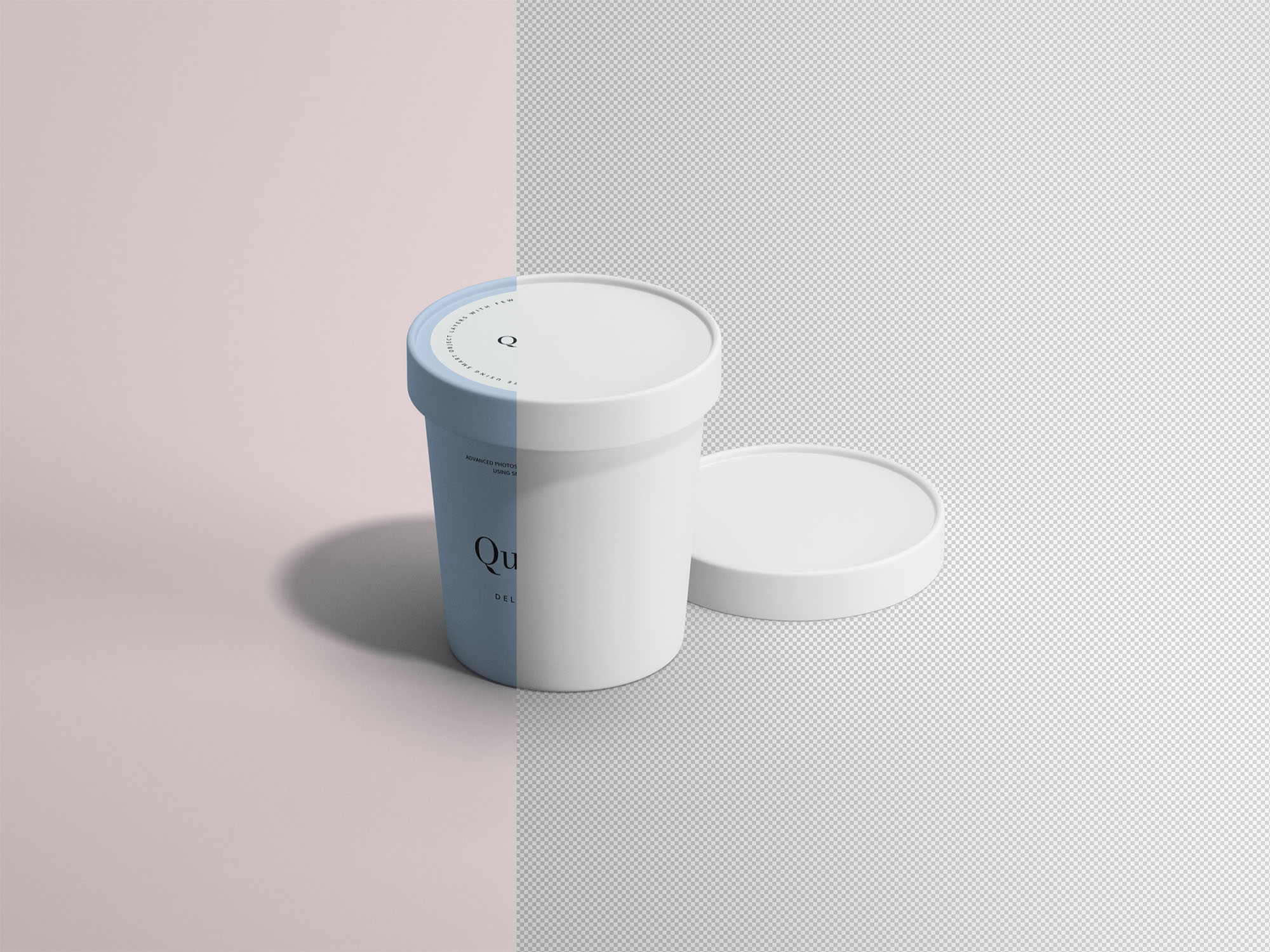 冰淇淋雪糕纸杯外观设计效果图蚂蚁素材精选 Ice Cream Paper Cup Mockup插图(1)