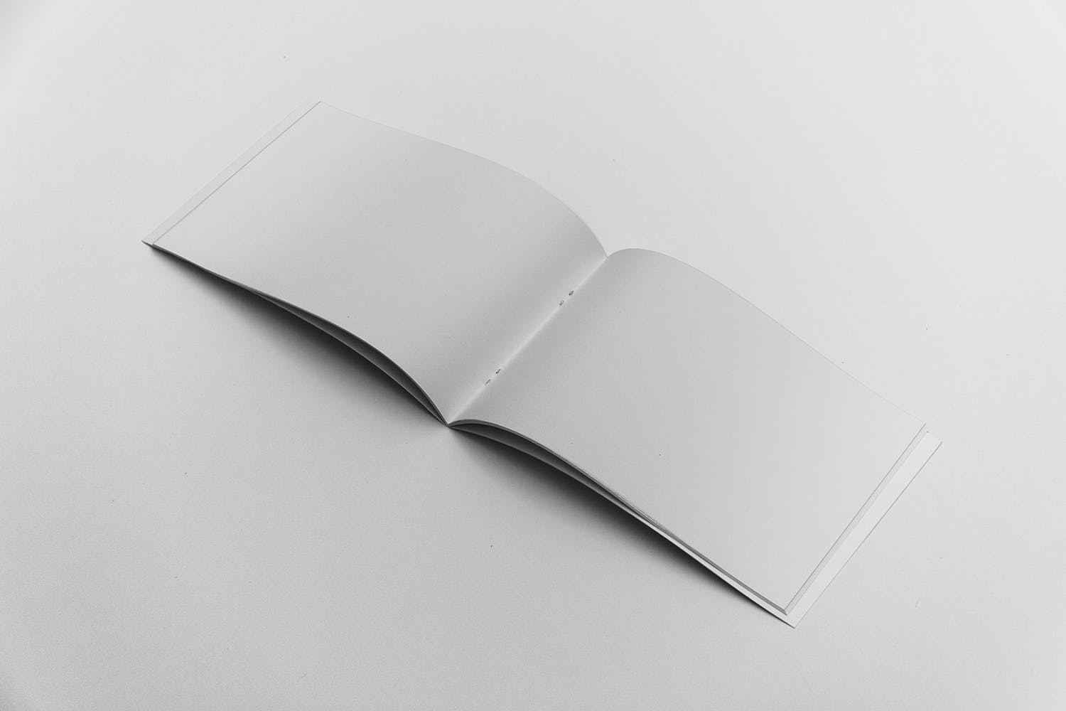 宣传画册/企业画册内页版式设计图样机蚂蚁素材精选 Open Landscape Brochure Mockup插图(1)