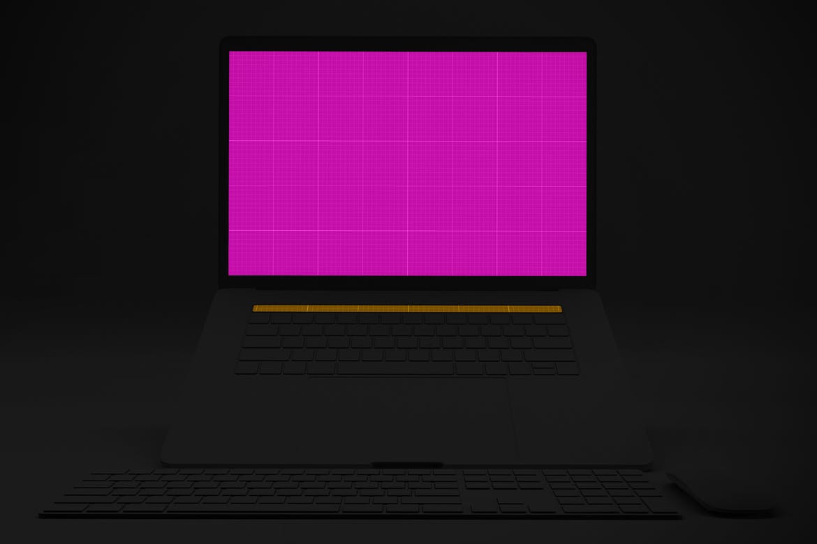 暗黑背景MacBook Pro笔记本电脑设计图预览第一素材精选样机v3 Dark Macbook Pro Mockup V.3插图(10)