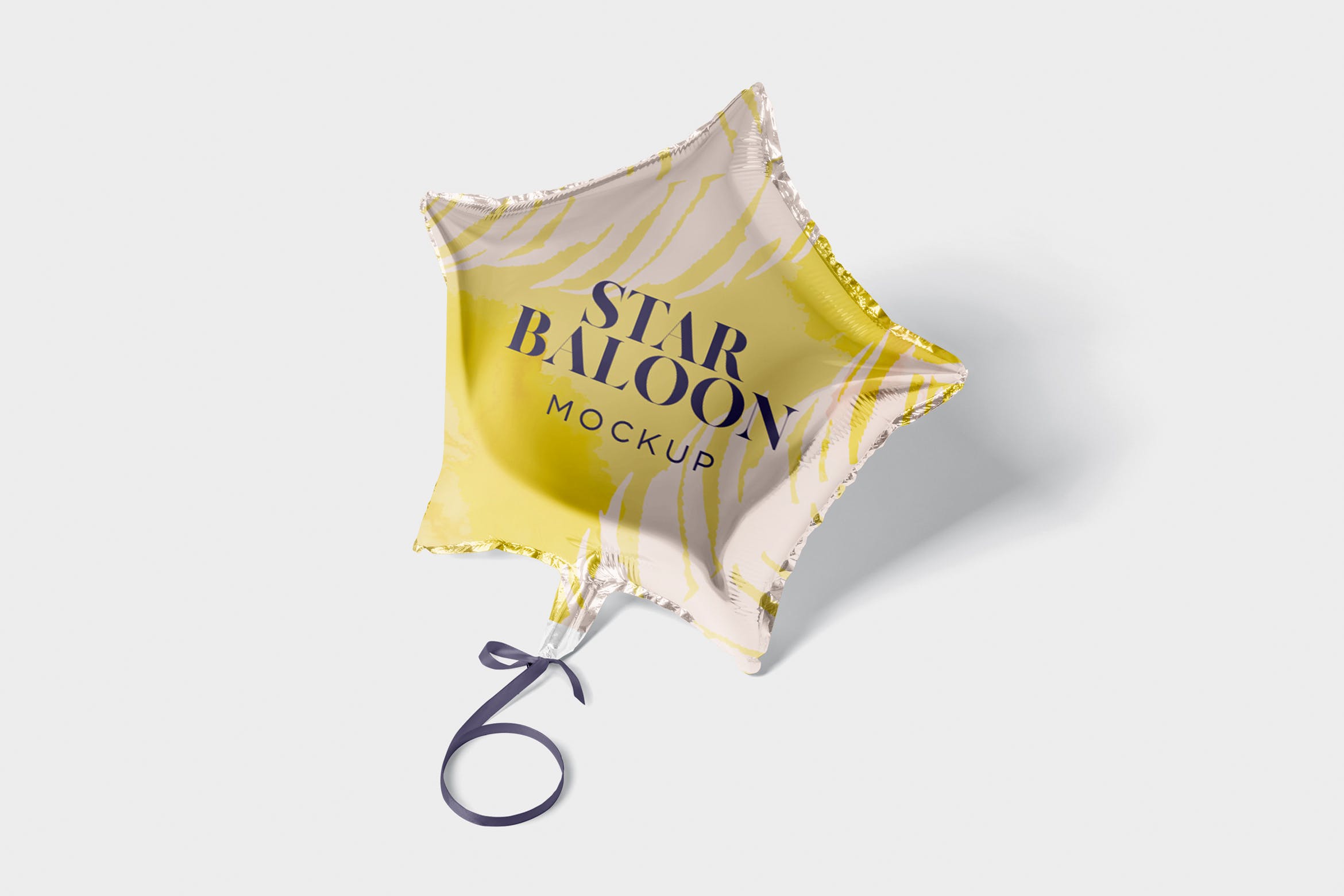 气球星星装饰物图案设计样机第一素材精选模板 Star Balloon Mockup插图