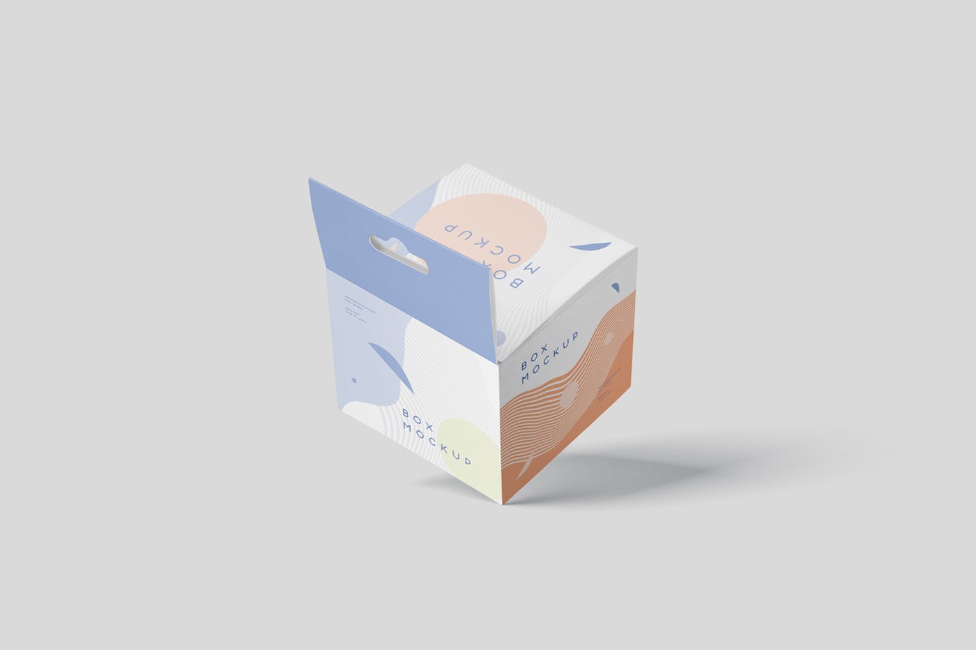 挂耳式迷你方形包装盒蚂蚁素材精选模板 Box Mockup Set – Mini Square with Hanger插图(5)