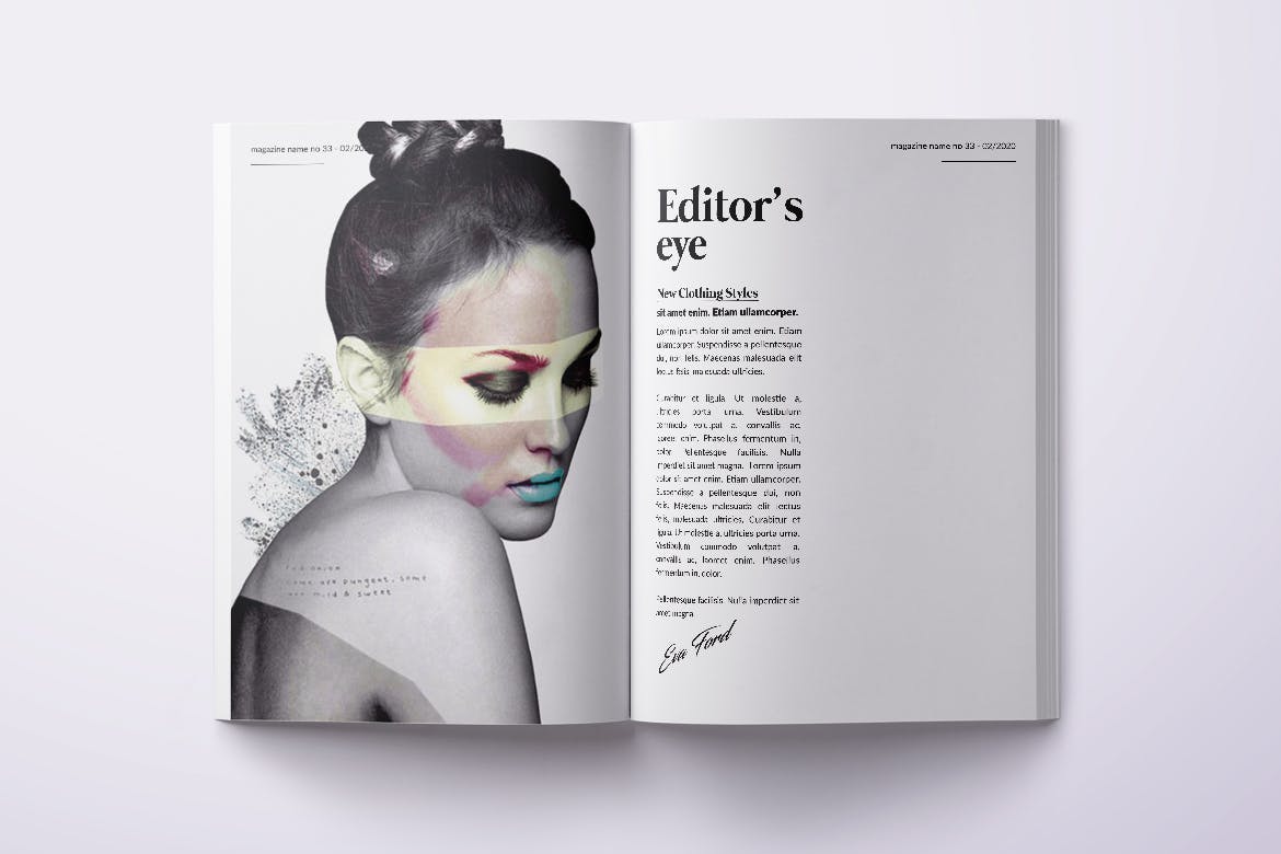 摄影工作室/摄影大师作品集画册设计模板 Photo Magazine Bifold A4 & US Letter – 34 pgs插图(4)