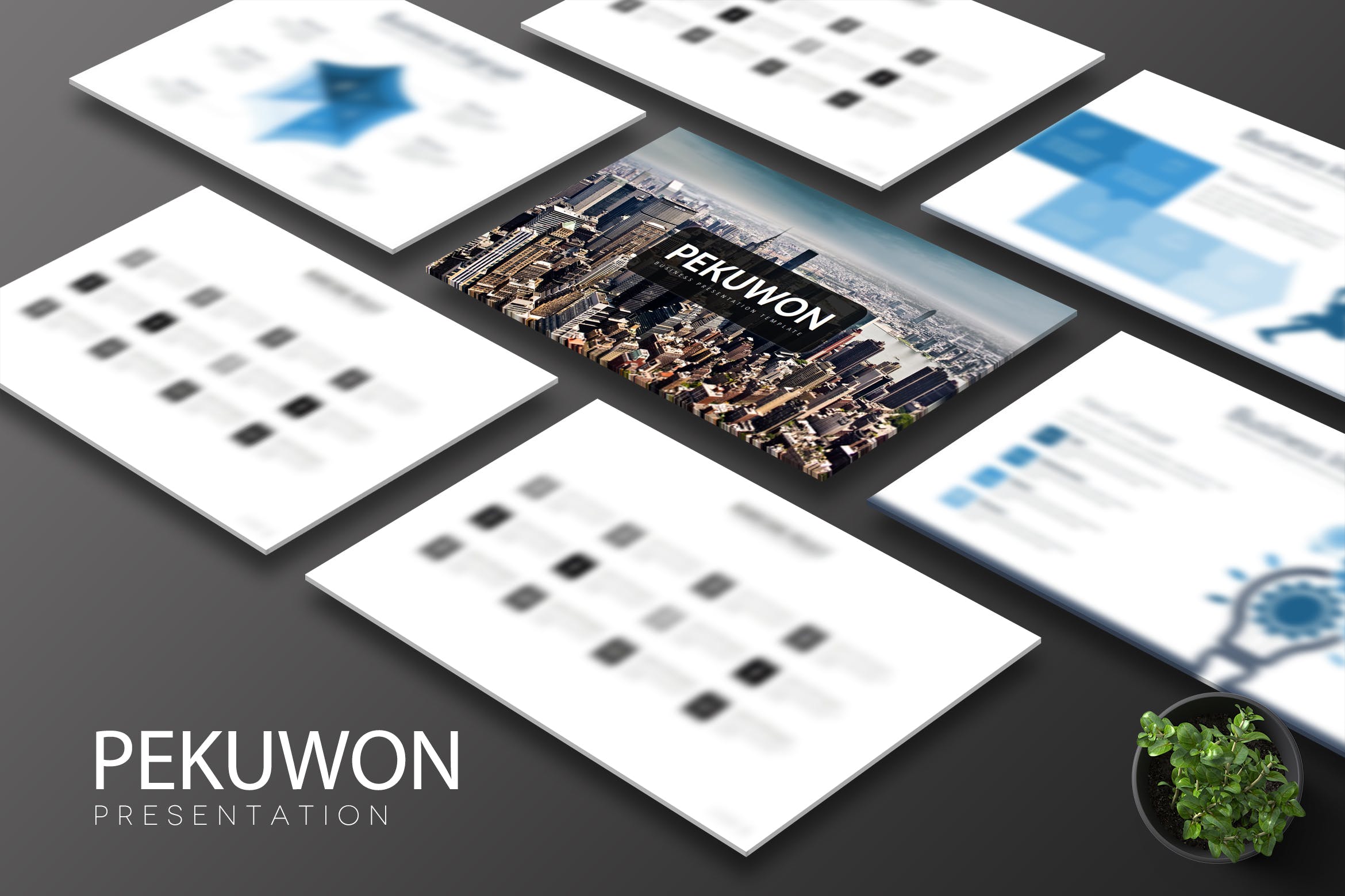 企业路演/融资/投标主题第一素材精选Keynote模板设计模板 Pekuwon – Keynote Template插图