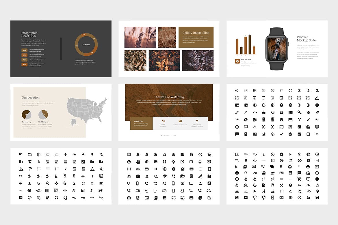 棕色色调Lookbook目录第一素材精选谷歌演示模板 Yokea : Brown Color Tone Lookbook Google Slides插图(12)