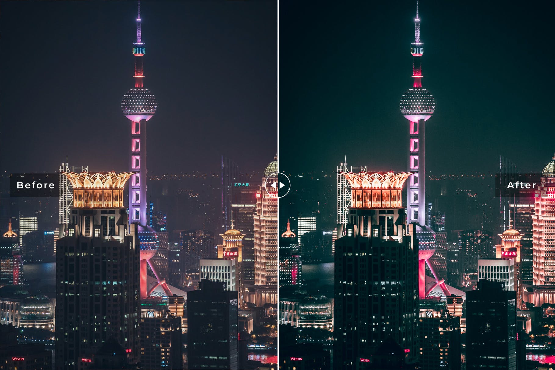 上海街景/夜景/人物摄影LR调色预设下载 Shanghai Mobile & Desktop Lightroom Presets插图5