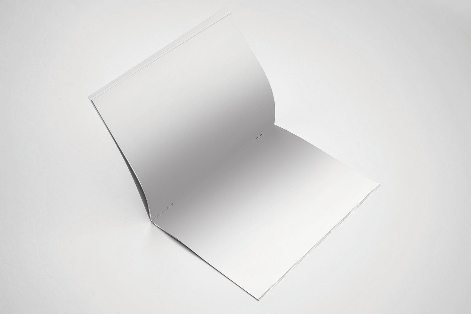美国信纸规格宣传册翻页效果图样机第一素材精选 US Letter Brochure Mockup Open Page插图(1)