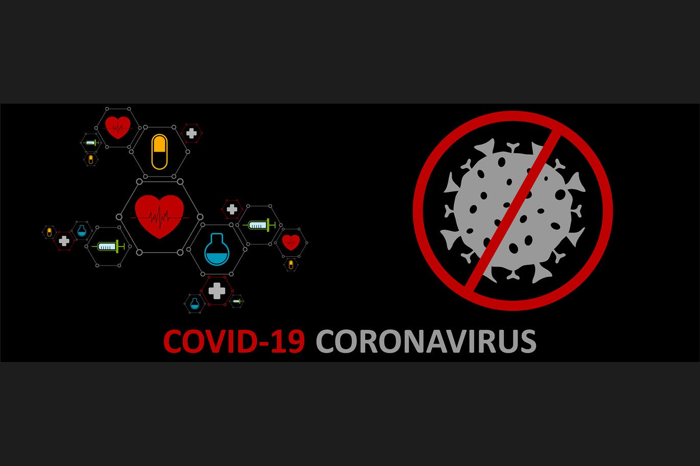 冠状病毒COVID-19医学主题抽象背景图 Coronavirus COVID-19 medical abstract background插图