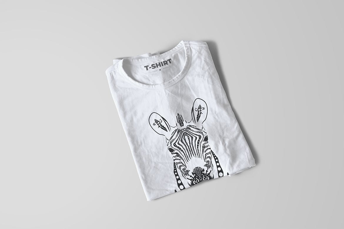 斑马-曼陀罗花手绘T恤印花图案设计矢量插画第一素材精选素材 Zebra Mandala T-shirt Design Vector Illustration插图(6)