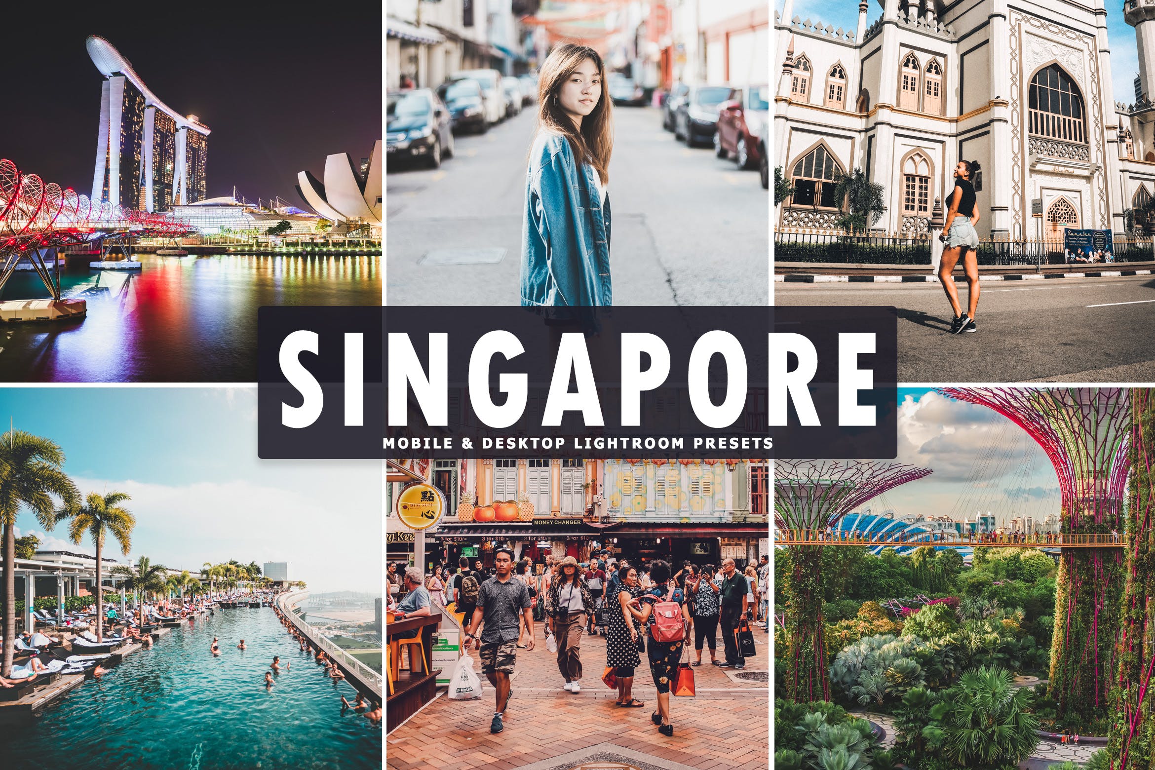 新加坡旅游照片后期处理Lightroom调色预设 Singapore Mobile & Desktop Lightroom Presets插图