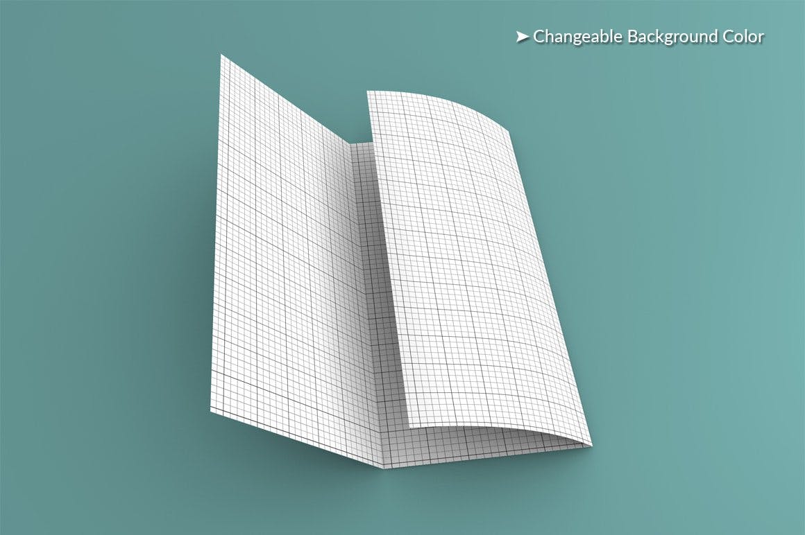 三折页传单设计多角度效果图样机第一素材精选模板 Trifold Brochure Mock-Up插图(6)