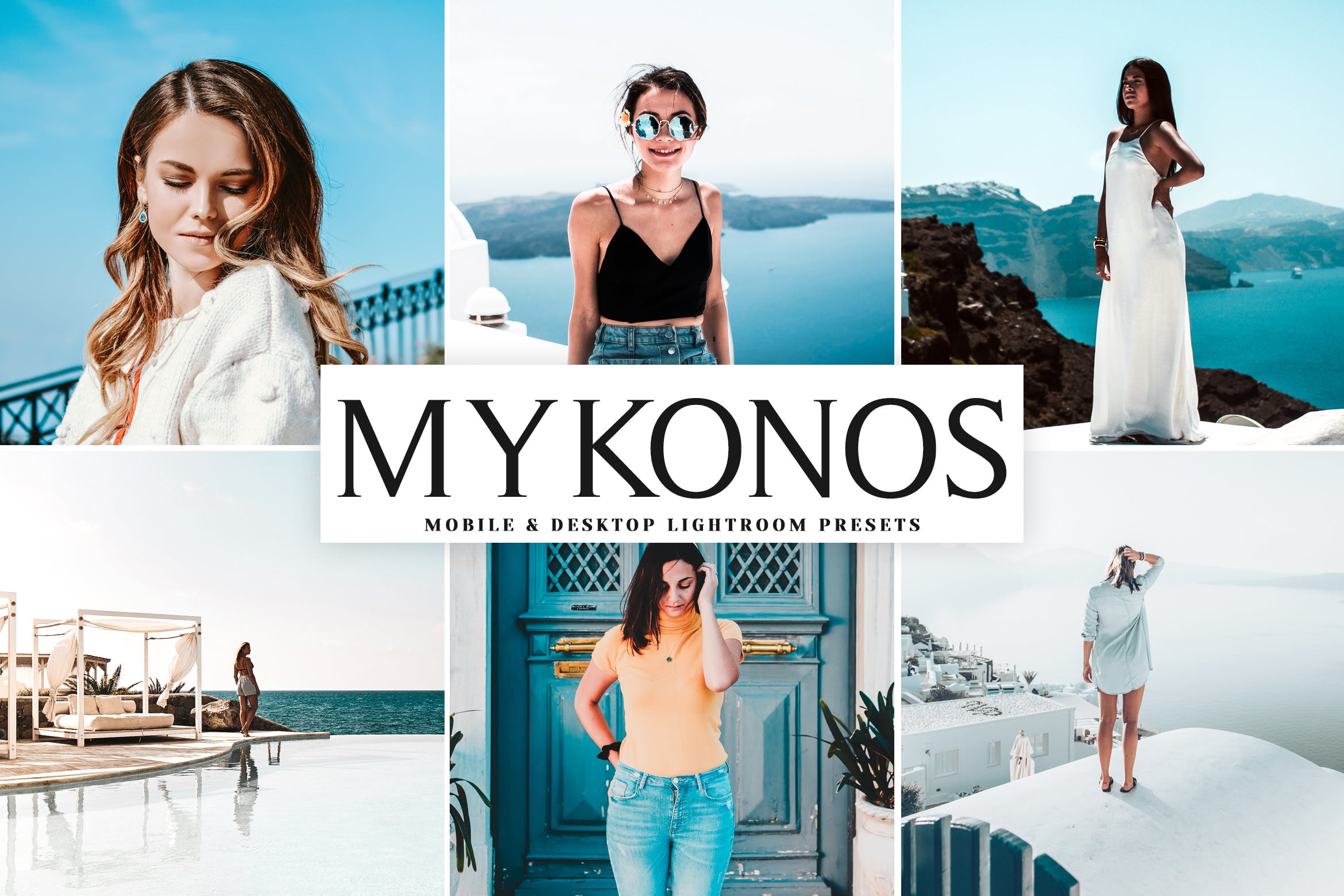 明亮色调风格肖像摄影大洋岛精选LR预设下载 Mykonos Mobile & Desktop Lightroom Presets插图