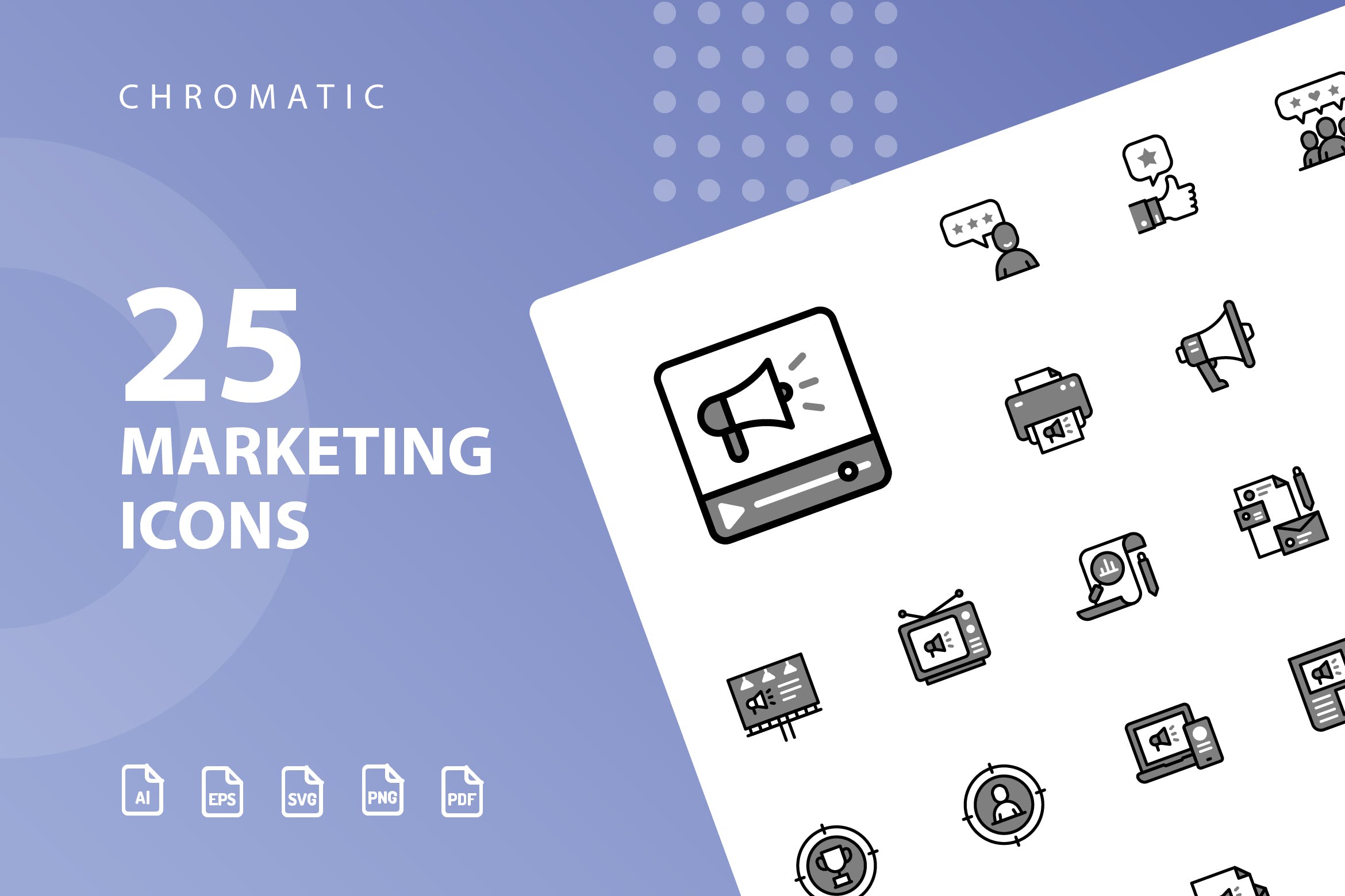 25枚市场营销Chromatic风格矢量蚂蚁素材精选图标 Marketing Chromatic Icons插图