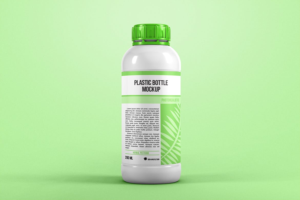 200ML塑料瓶外观设计图第一素材精选 Plastic Bottle Mockup插图(1)