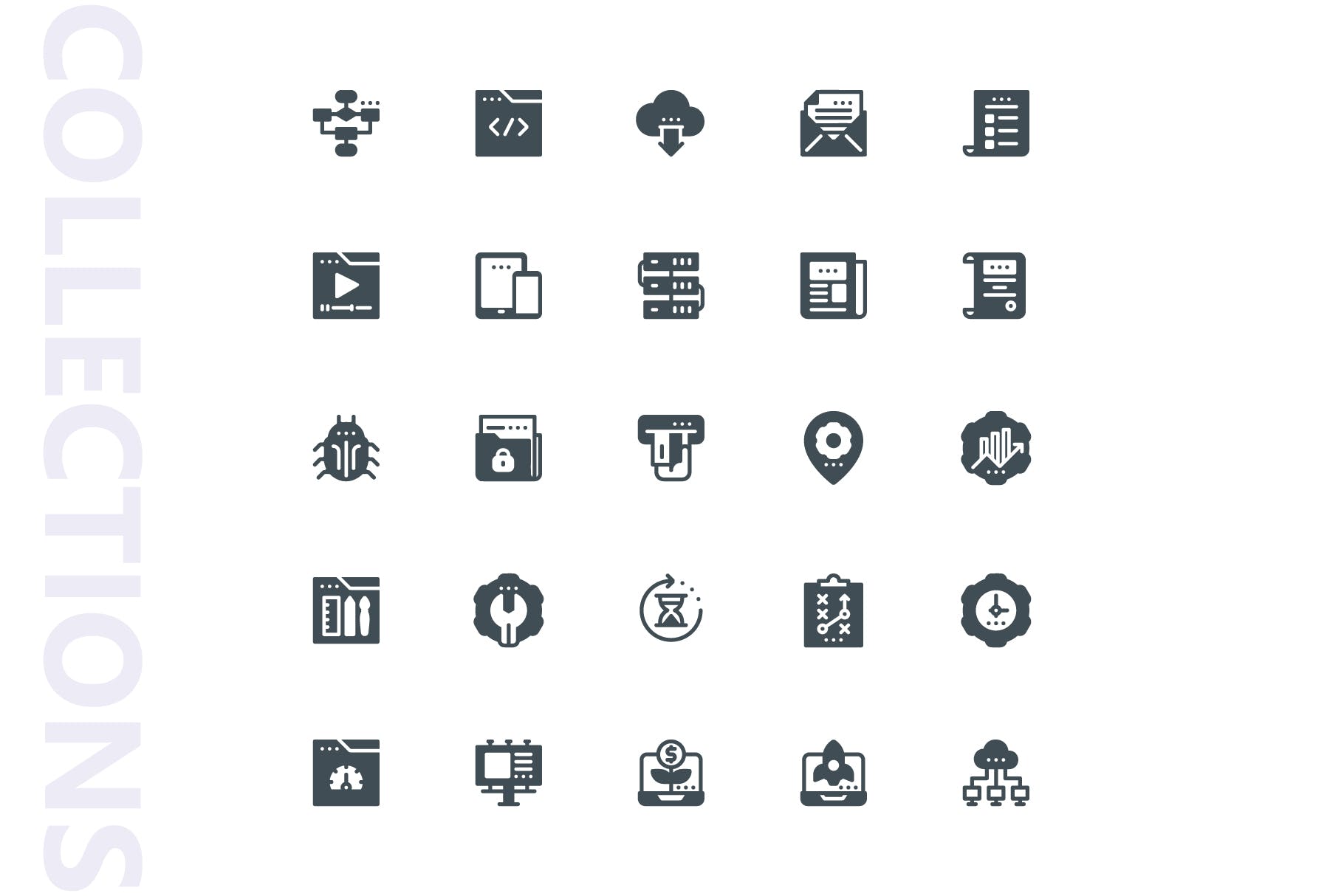 25枚SEO搜索引擎优化营销矢量字体第一素材精选图标v1 SEO Marketing Glyph Icons插图(3)