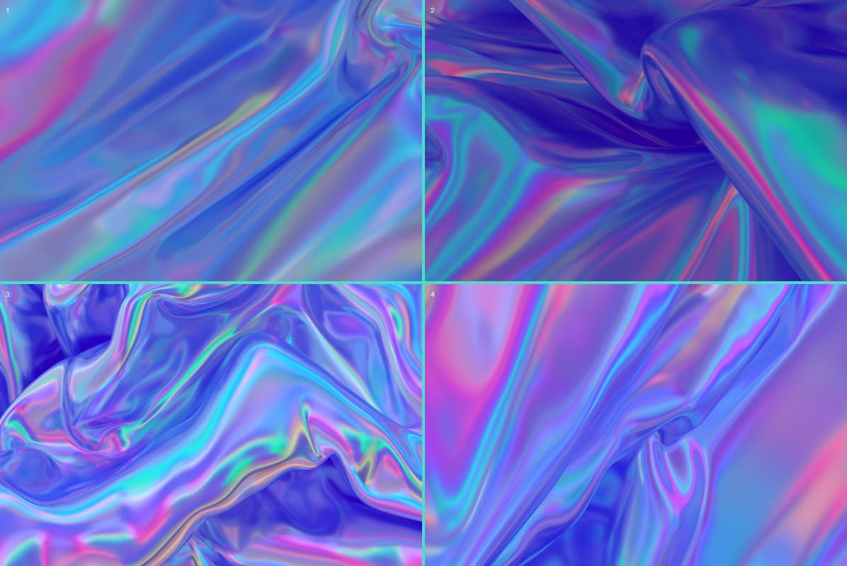 梦幻彩虹色抽象背景图素材v2 Iridescent Abstract Backgrounds  – V2插图(7)
