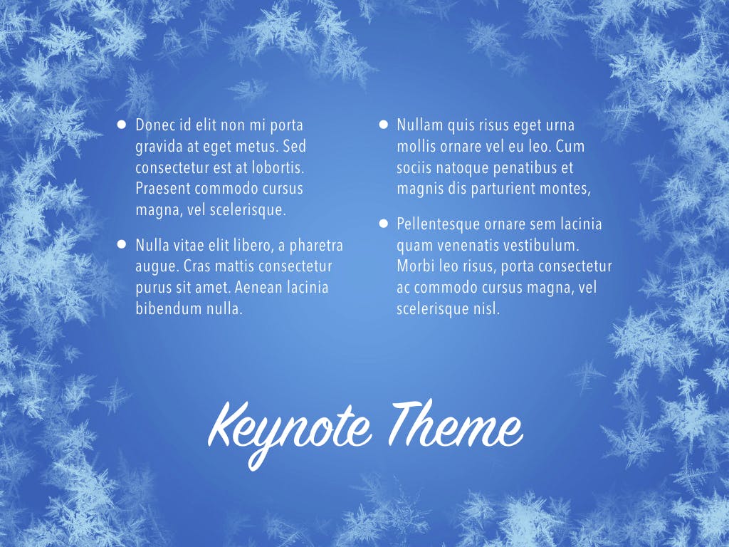 冬天雪花背景第一素材精选Keynote模板下载 Hello Winter Keynote Template插图(5)