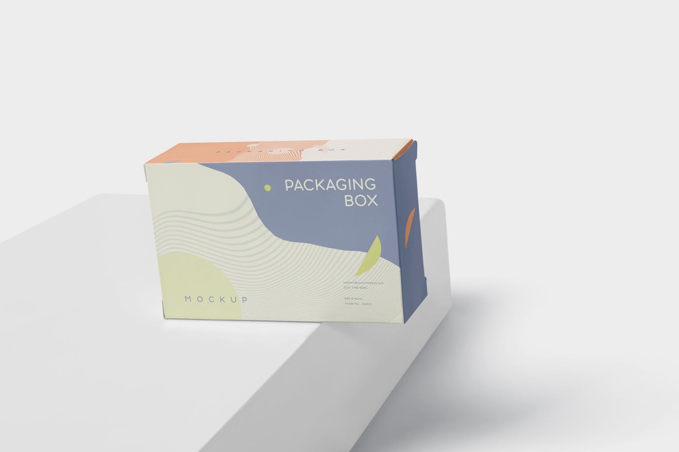 扁平矩形产品包装盒效果图蚂蚁素材精选 Package Box Mockup – Slim Rectangle Shape插图(4)