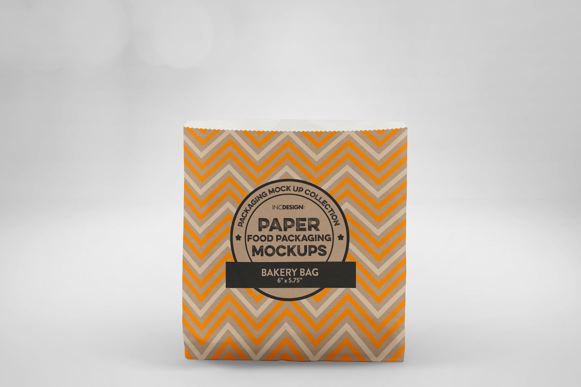 面包外带包装纸袋设计图第一素材精选 Flat Bakery Bag Packaging Mockup插图(2)