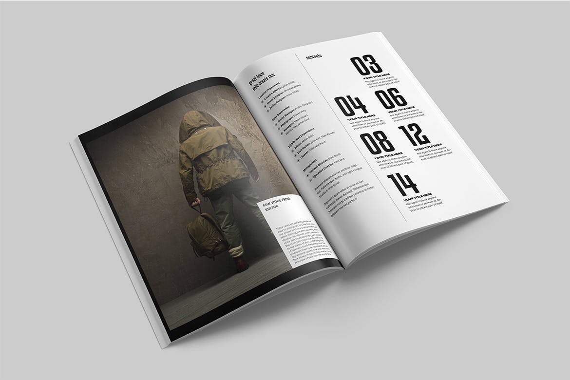 时尚/摄影/服装主题第一素材精选杂志设计INDD模板 Magazine Template插图(1)