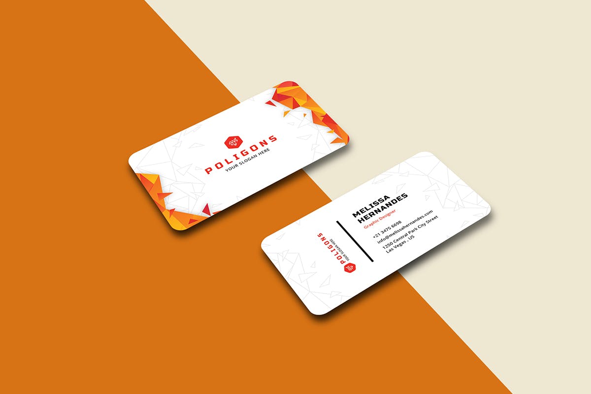 创意横版圆角企业第一素材精选名片模板 Business Card插图