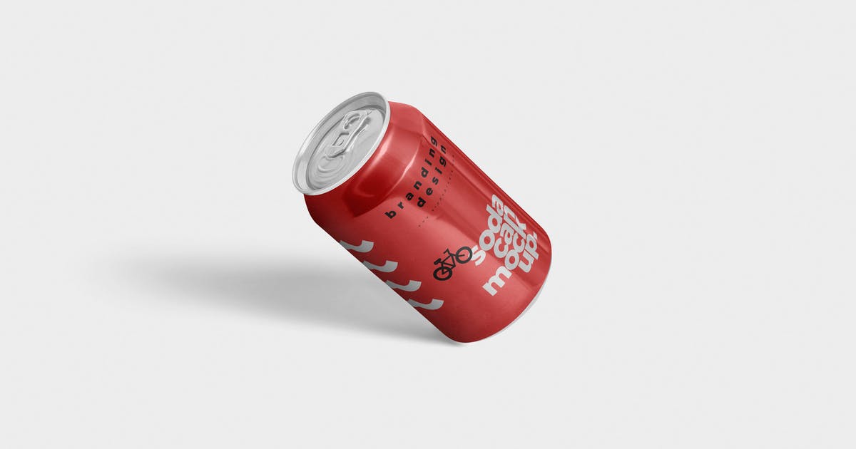 碳酸饮料易拉罐外观设计图第一素材精选模板 Tin Soda Can Mockups插图