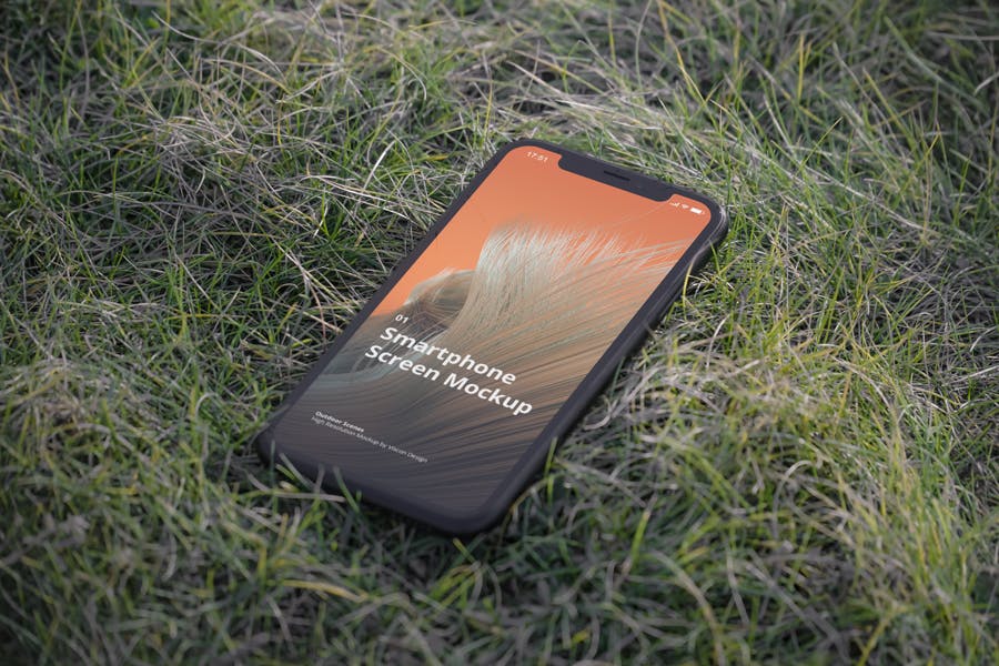 户外场景全面屏手机第一素材精选样机模板 Phone Mockup Outdoor Scenes插图(1)