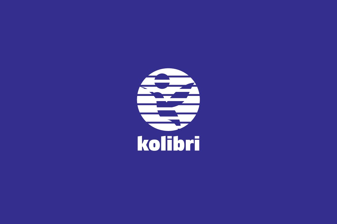 鸟、海洋与太阳元素Logo设计蚂蚁素材精选模板 Kolibri Logo Template插图(2)
