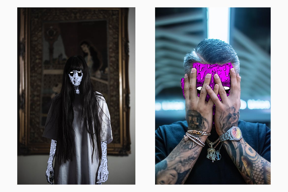 Instagram&Tumblr社交图片Grime艺术风格蚂蚁素材精选PS动作 Animated Zombie Grime Art Photoshop Action插图(2)