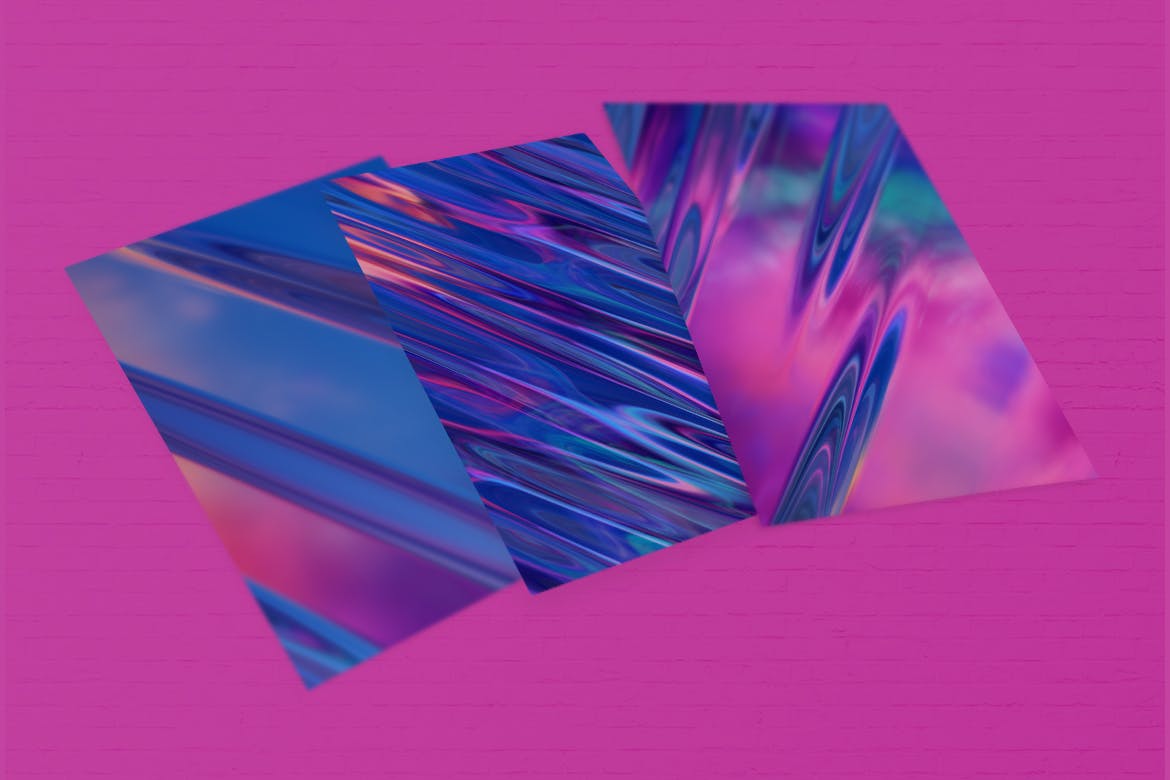 彩虹色平面设计抽象背景图素材 Iridescent Abstract Backgrounds插图1