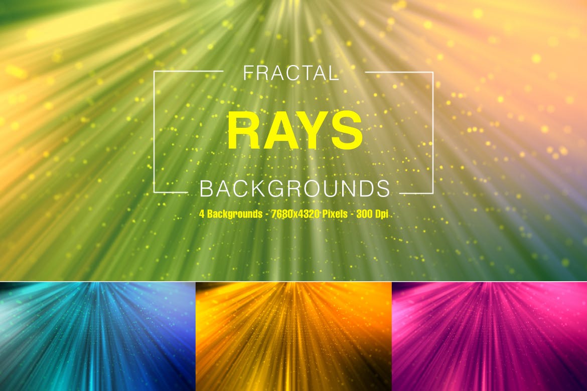 8K分辨率分形射线高清背景图素材 Fractal Rays插图(1)
