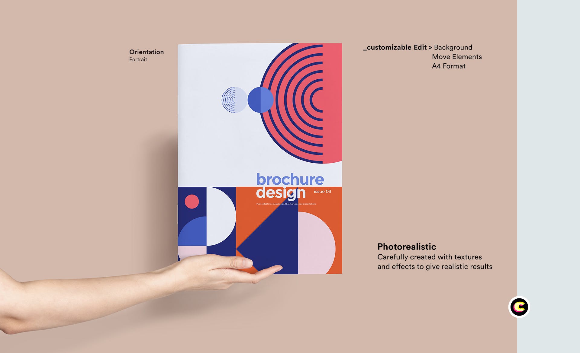 企业品牌画册/宣传册封面设计效果图样机第一素材精选 Brochure Mockup插图(1)