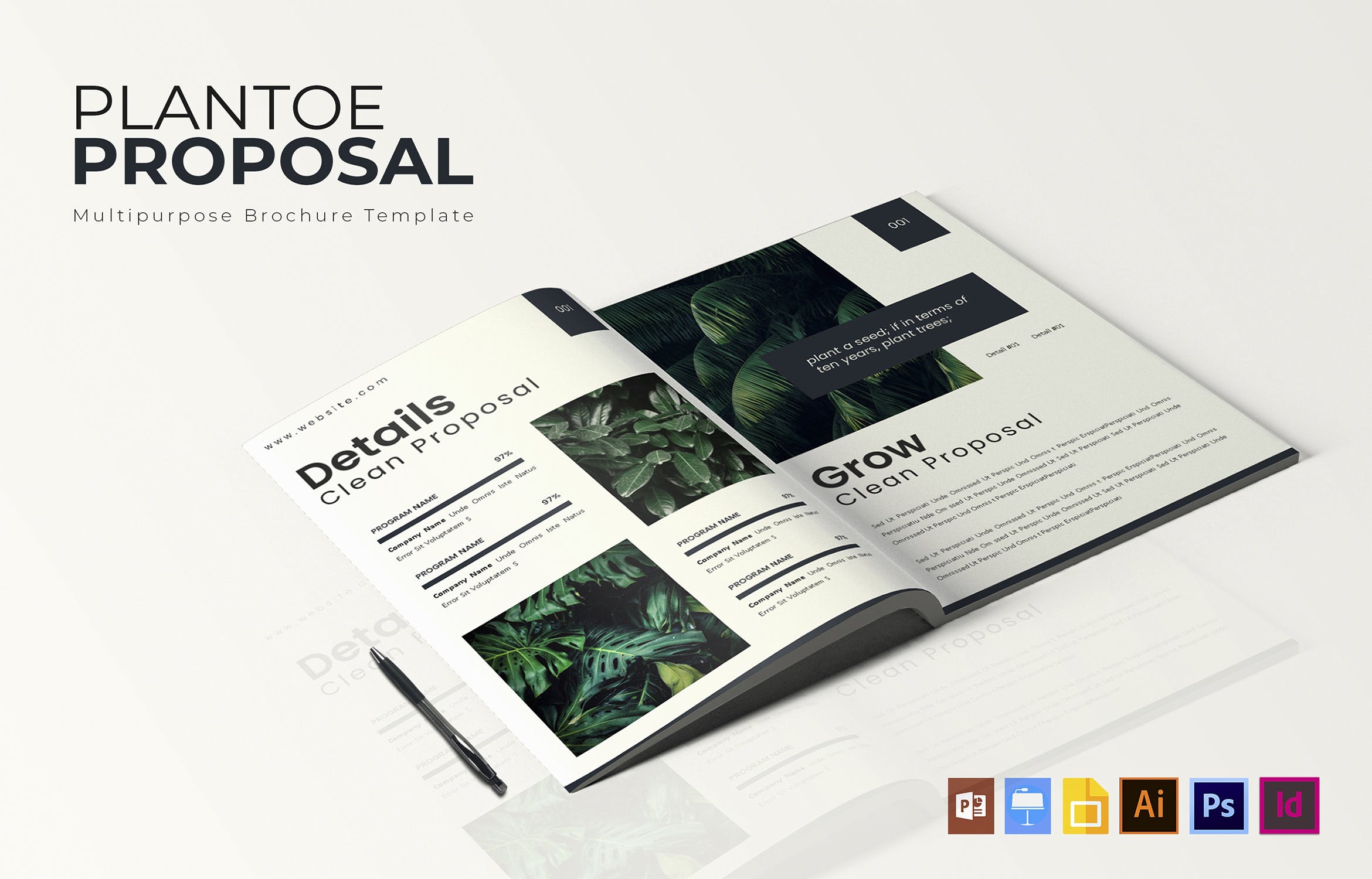 企业业务宣传/产品展示宣传画册设计模板 Plantoe | Brochure插图(1)