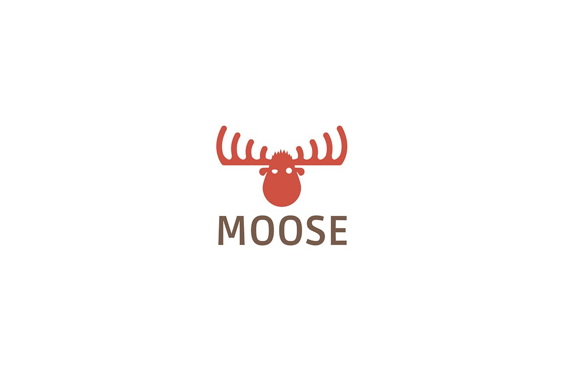 驼鹿图形Logo设计蚂蚁素材精选模板 Moose logo template插图(1)