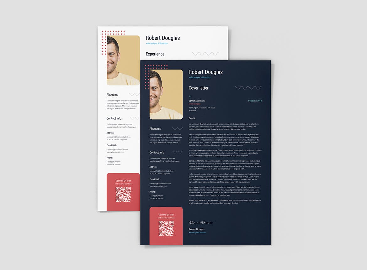 网页交互设计师第一素材精选简历模板 Flyer – Resume插图(1)