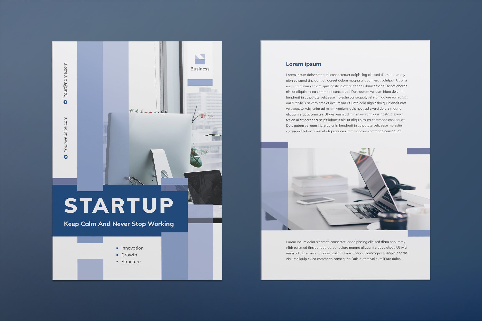 项目介绍宣传单设计模板 Startup Flyer插图(1)
