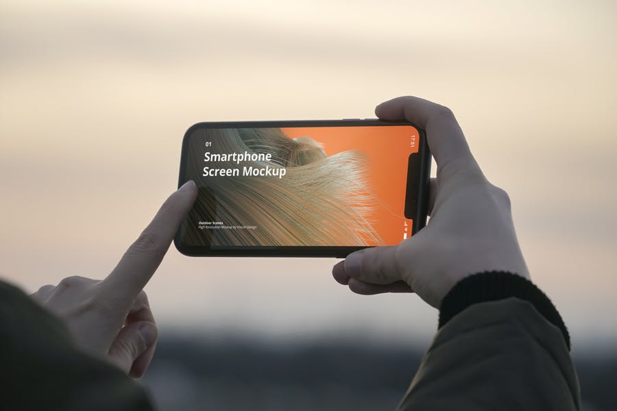 户外场景全面屏手机第一素材精选样机模板 Phone Mockup Outdoor Scenes插图(2)