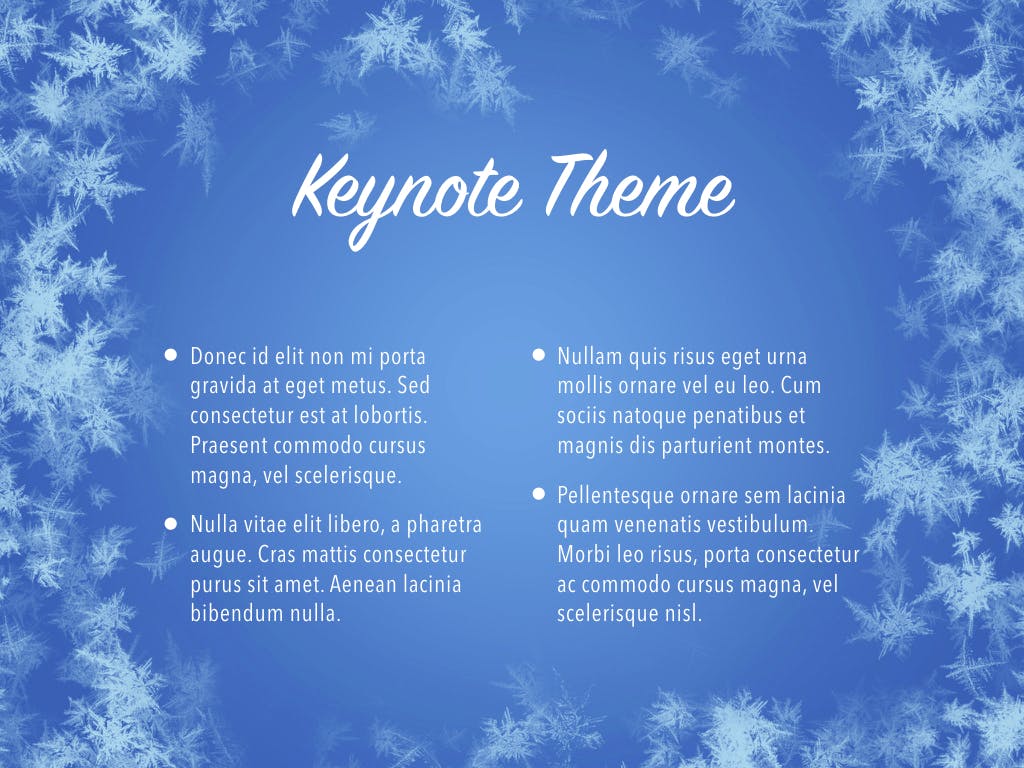 冬天雪花背景大洋岛精选Keynote模板下载 Hello Winter Keynote Template插图3