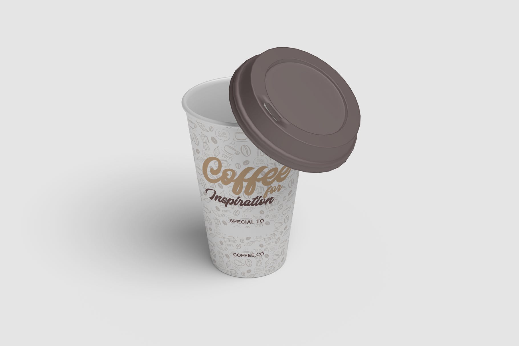 咖啡纸杯外观图案设计预览蚂蚁素材精选 Cup of Coffee Mockup插图(1)
