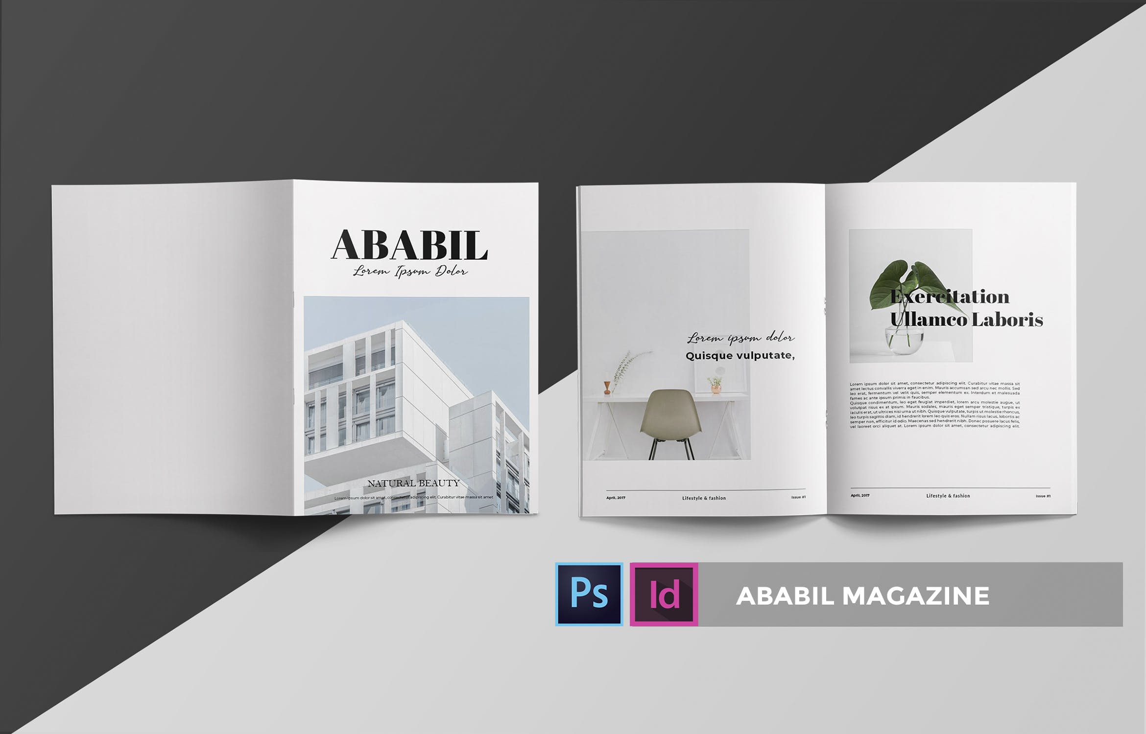 高端建筑/设计/房地产主题第一素材精选杂志排版设计INDD模板 ABABIL | Magazine Template插图(2)