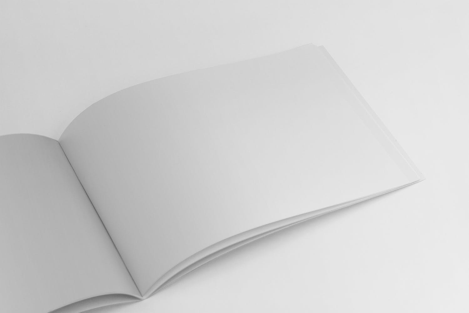 横版设计企业&品牌宣传册右侧特写图样机蚂蚁素材精选模板 US Half Letter Brochure Mockup Closeup Right Page插图(1)
