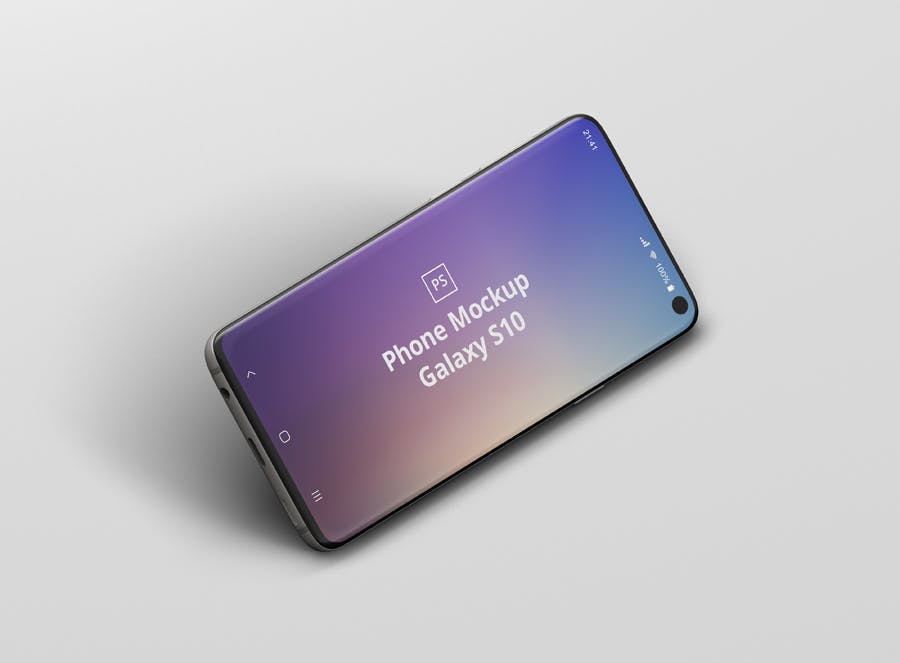 三星Galaxy S10智能手机蚂蚁素材精选样机模板 Phone Mockup Galaxy S10插图(1)