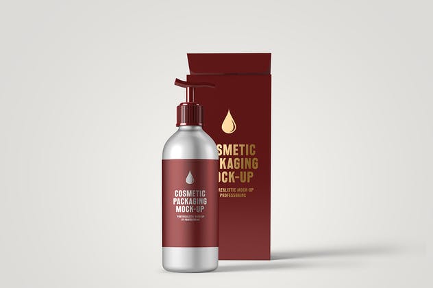 简约风化妆品包装设计展示大洋岛精选 Cosmetic Packaging Mock-Up插图3