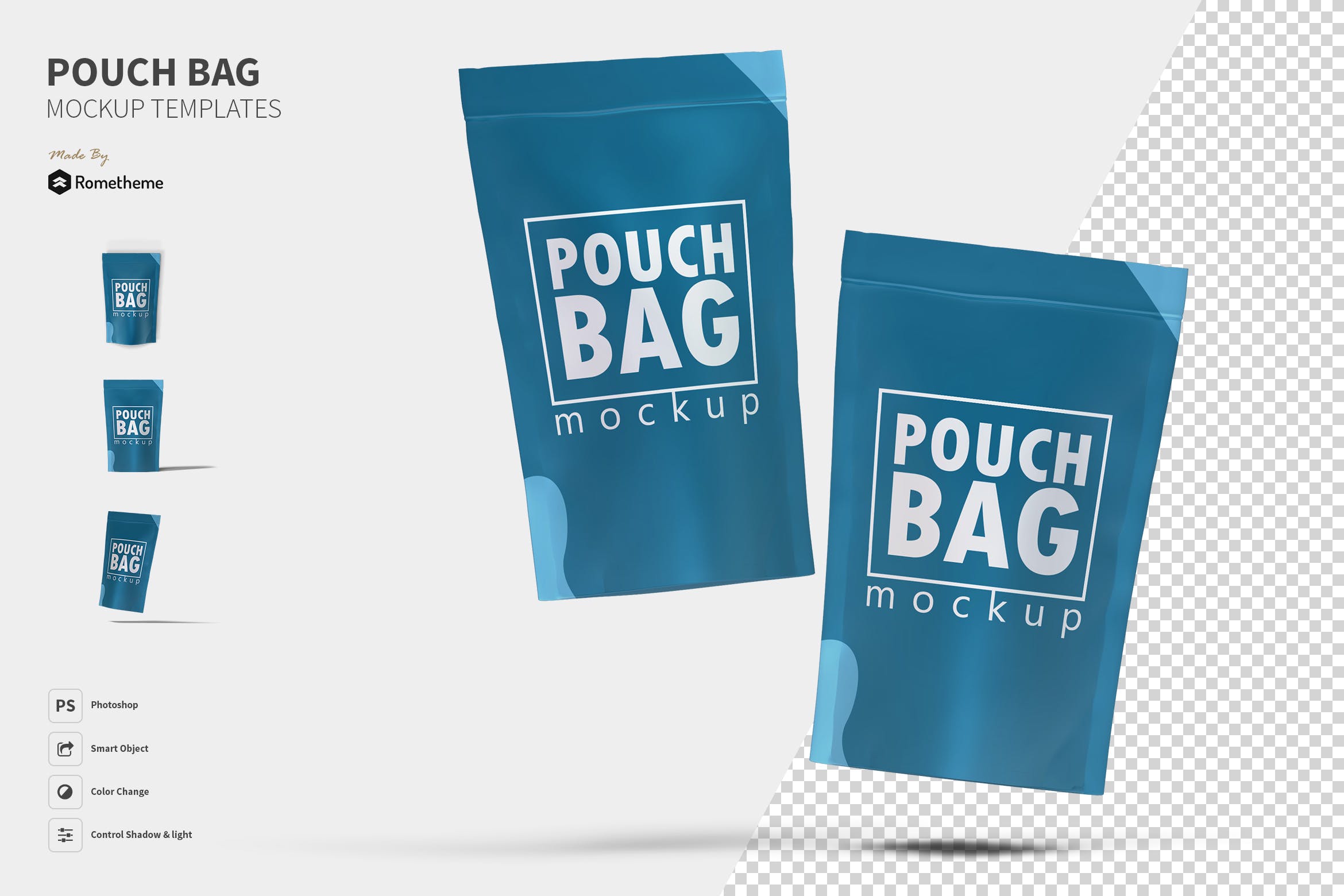 自封袋包装外观设计图第一素材精选 Pouch Bag – Mockup FH插图