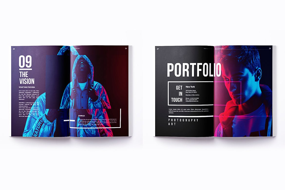 创意摄影作品集作品展览画册排版设计模板 Creative Portfolio A4 & US Letter Design – 30 pgs插图(4)