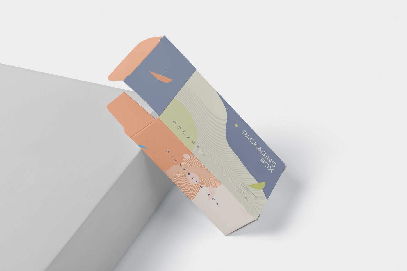 扁平矩形产品包装盒效果图蚂蚁素材精选 Package Box Mockup – Slim Rectangle Shape插图(2)